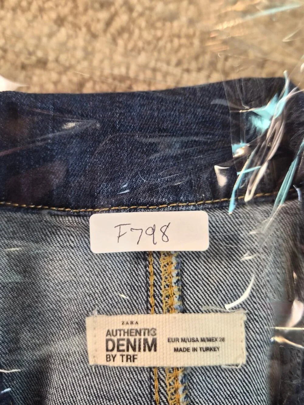 Zara Dark Blue Denim Mini Dress - Picture 13 of 13